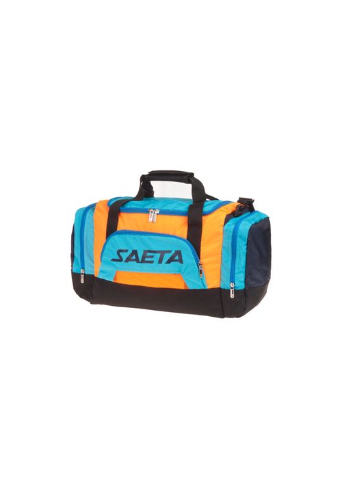 Maleta Travel Bag Azul Celeste Naranja, Unisex