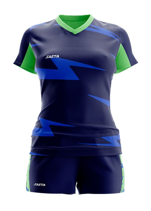 Uniforme Morgan Thunder Azul Verde, Futbol, Mujer