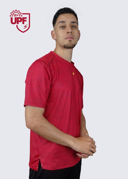 Camiseta Do Exercise Rojo Jaspe